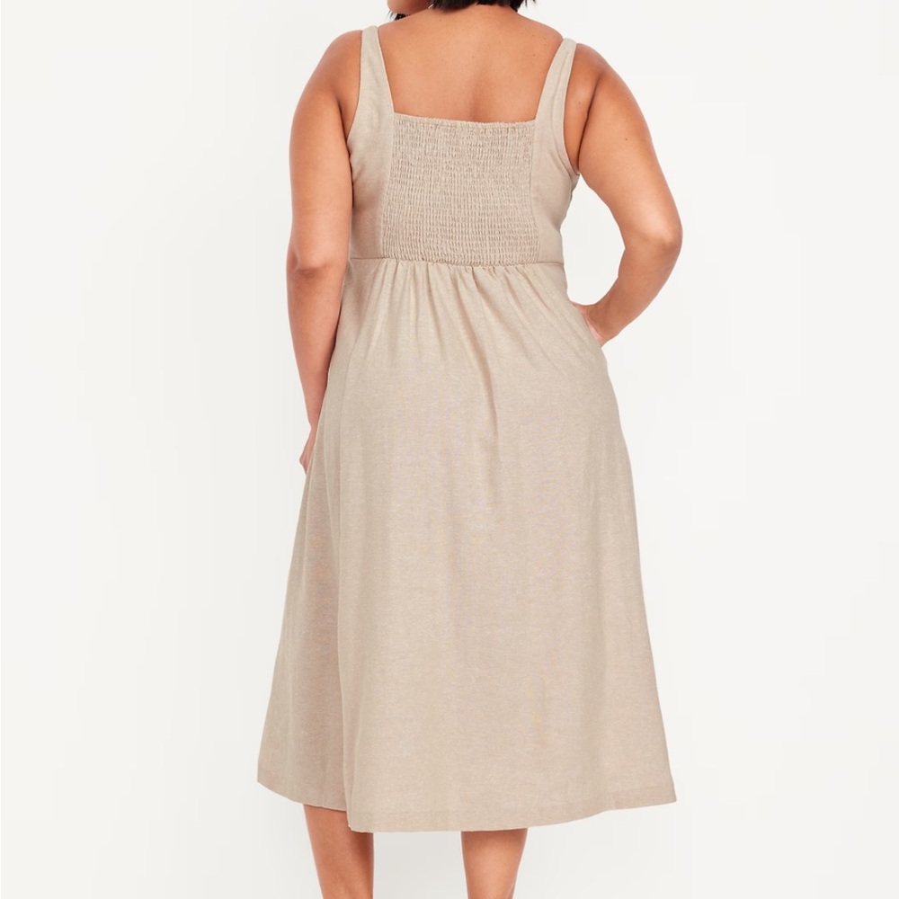 Old Navy NWOT Linen Blend Sleeveless Dress - Picture 2 of 3